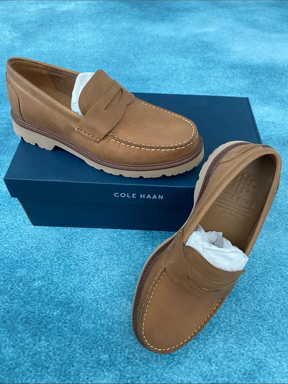 Cole Haan - Penny Loafer Men’s Shoes NWT Size 7 Never Worn NEW - Golden Honey 🗃️